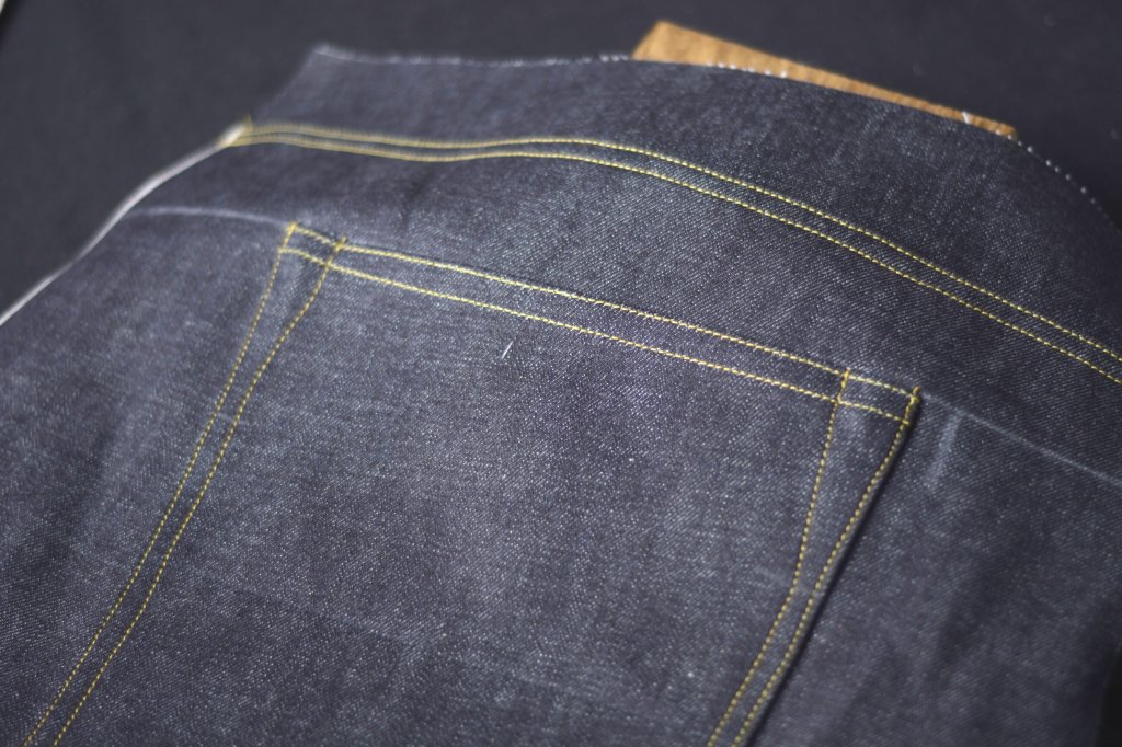 Jeans back pocket.