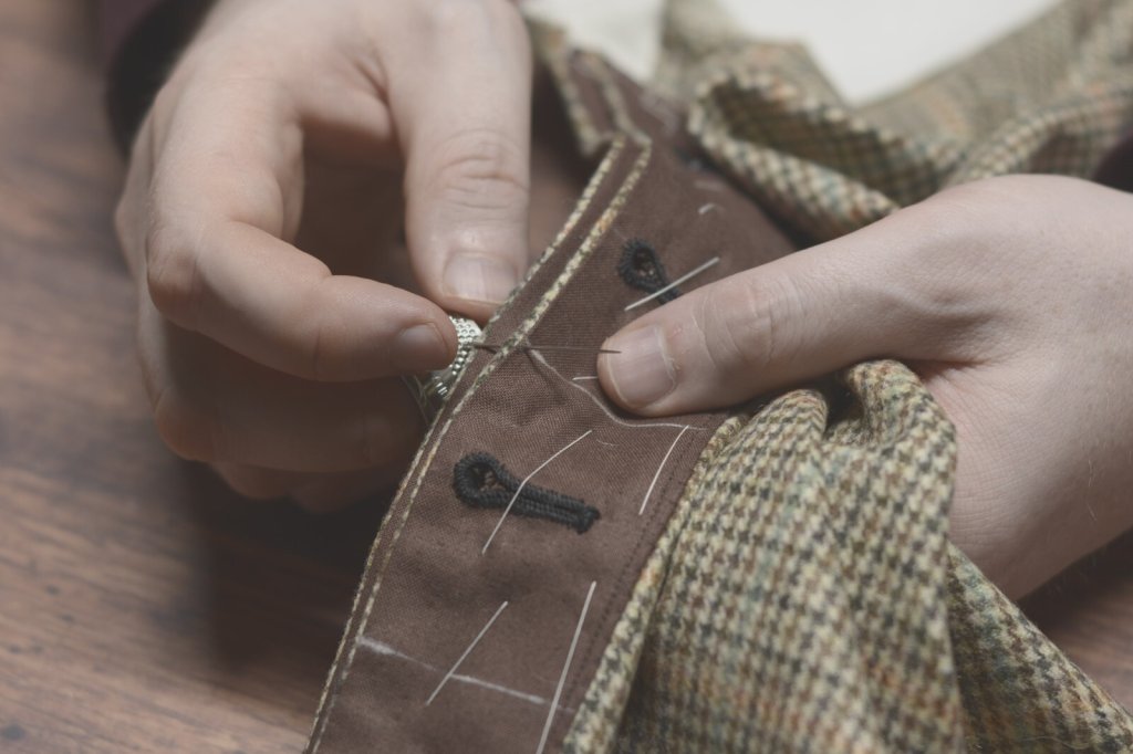 Constructing the fly and buttonholes.
